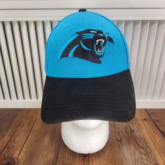 New Era 9forty Carolina Panthers Hat Cap Strap Back Blue Black Mens NFL Football - Picture 2 of 10